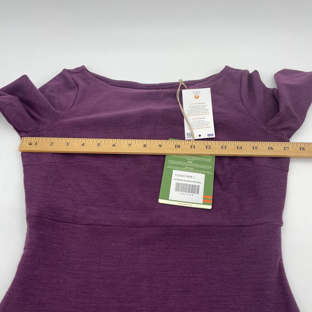 New TOAD & CO Intermezzo Long Sleeve Dress Size S Purple Stretch Casual Sheath - Picture 9 of 12